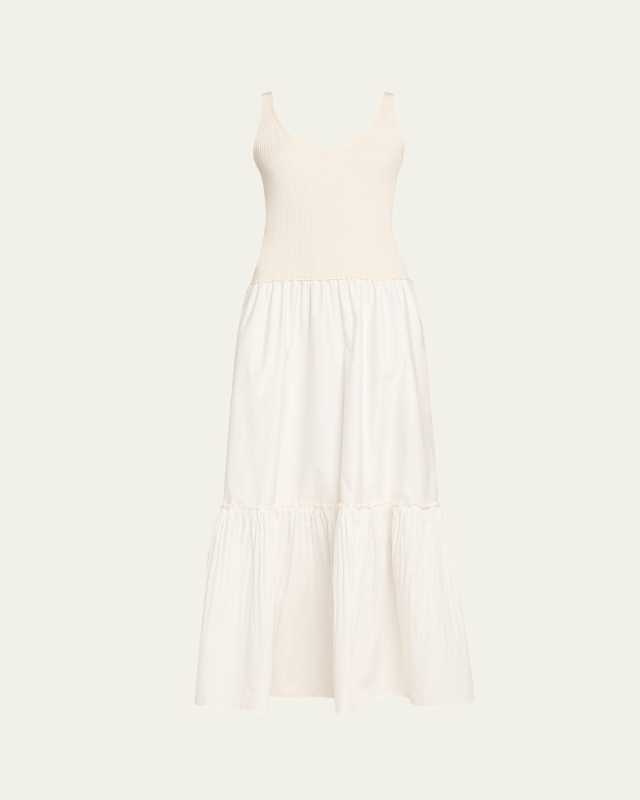 Dawson Mixed-Media Maxi Dress
